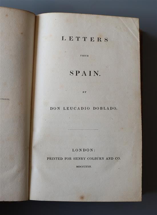 Doblado, Don Leucadio - Letters from Spain, 8vo, calf with renewed end papers, Henry Colburn & Co, London 1822